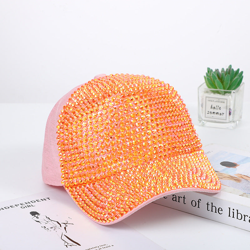 Wholesale Cotton Handmade Diamond Studded Baseball Caps