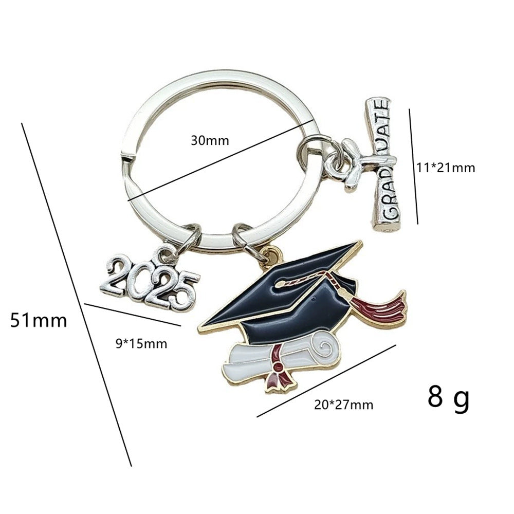 Wholesale Fashion Doctorate Hat Graduation Hat Book Hat Scroll Keychain