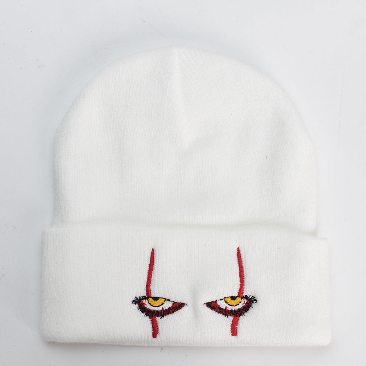 Wholesale Scary Clown Eyes Knitted Warm Pullover Beanie