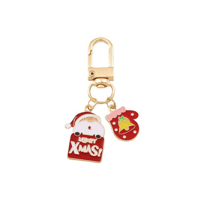 Wholesale Cartoon Christmas Metal Keychain