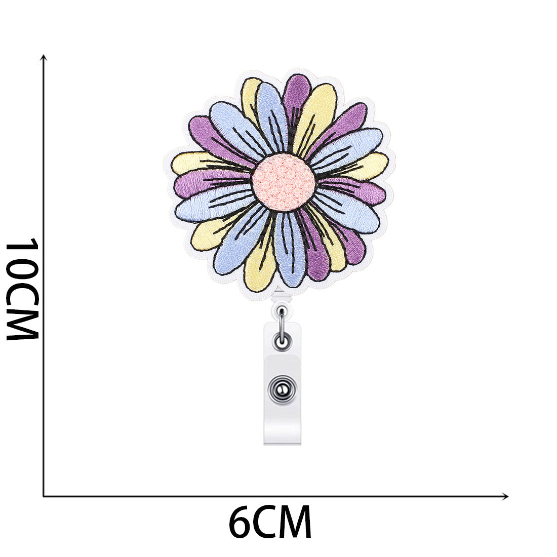 Wholesale Sunflower Easy Pull Buckle Embroidered Cloth Sticker