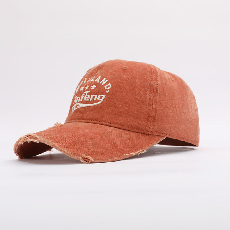 Wholesale Vintage Washed Embroidered Large Toe Circumference Cotton Soft-capped Baseball Cap