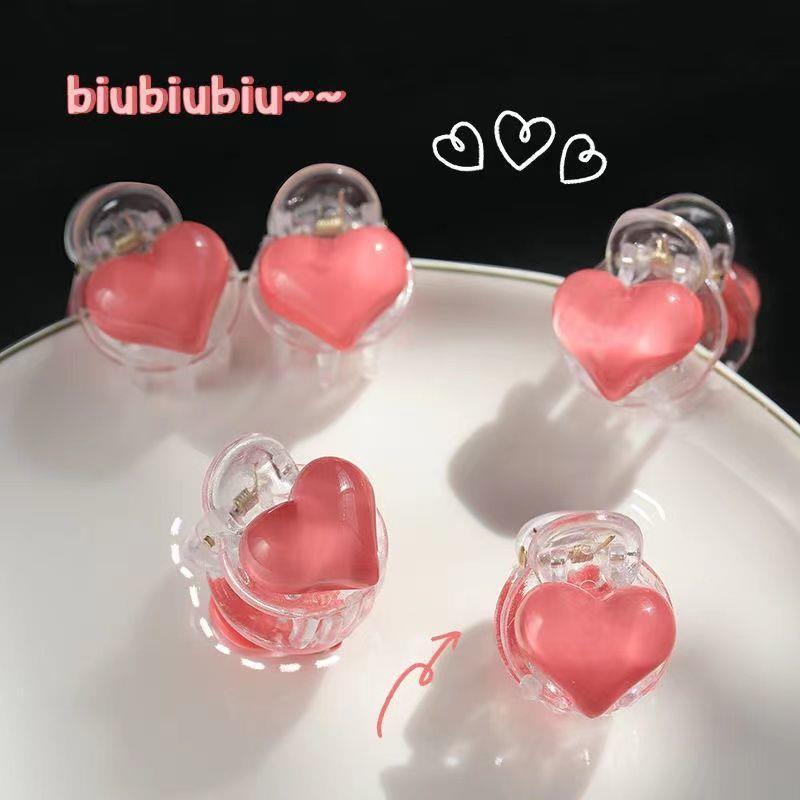Wholesale pink love super sweet small grab girl heart bangs cute sweet clip