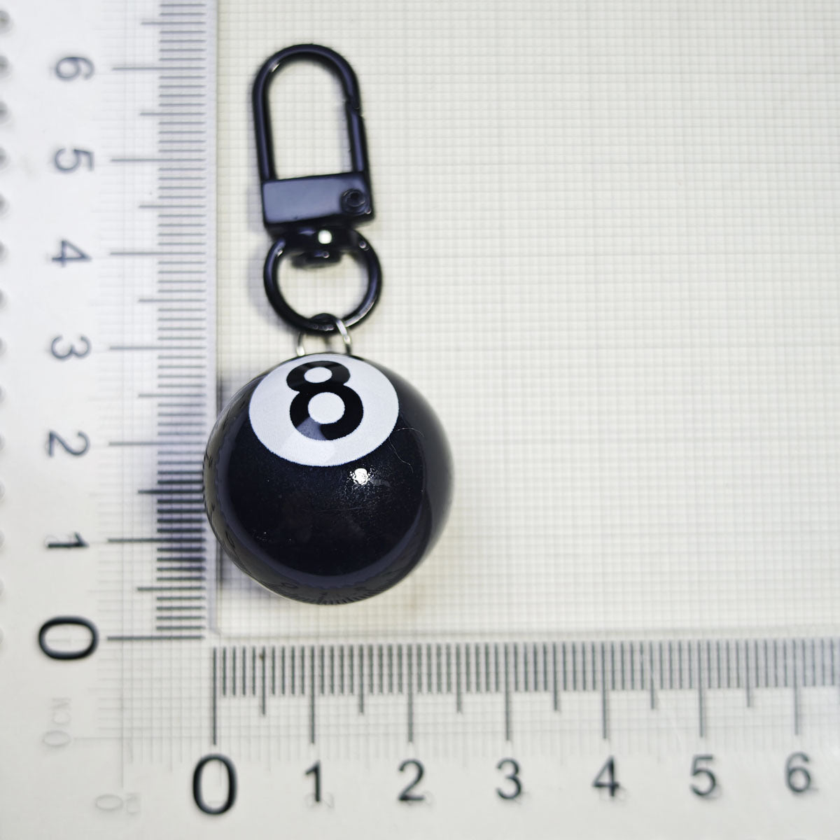 Wholesale Billiards simulation billiard accessories creative mini black eight keychain DIY