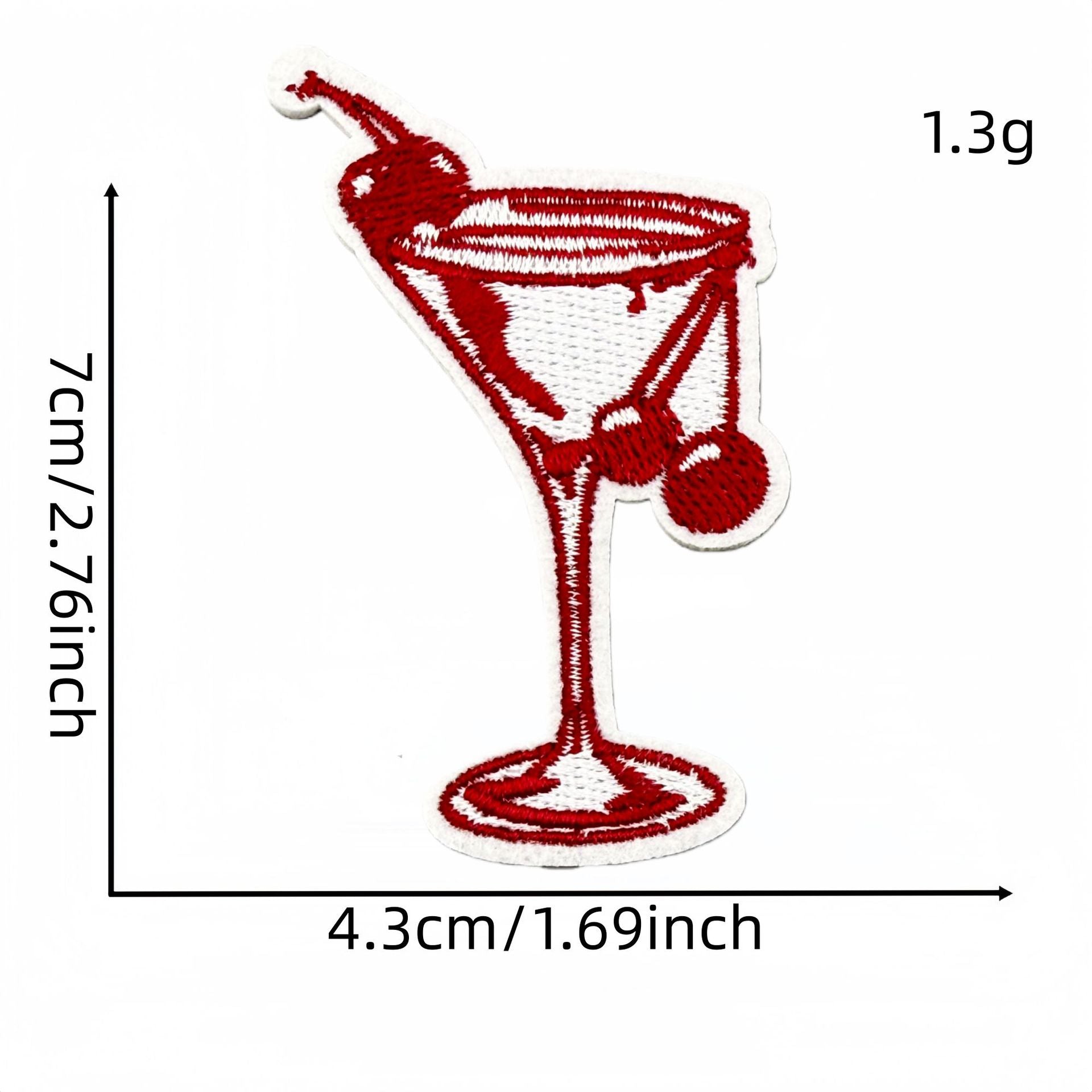 Wholesale Retro Red Valentine Embroidered Fabric Patch Ins Style Clothing Applique For DIY Craft And Resale