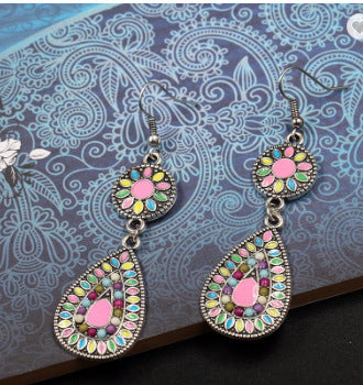 Wholesale Water Drop Alloy Set Earrings