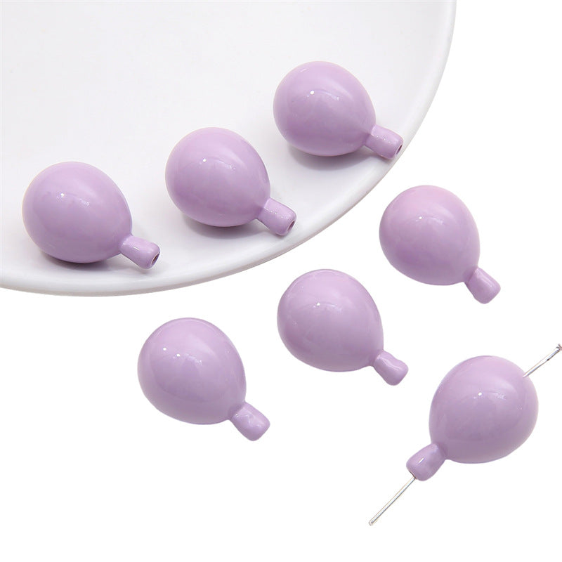 Wholesale Acrylic Solid Color Through Hole Balloon Beads