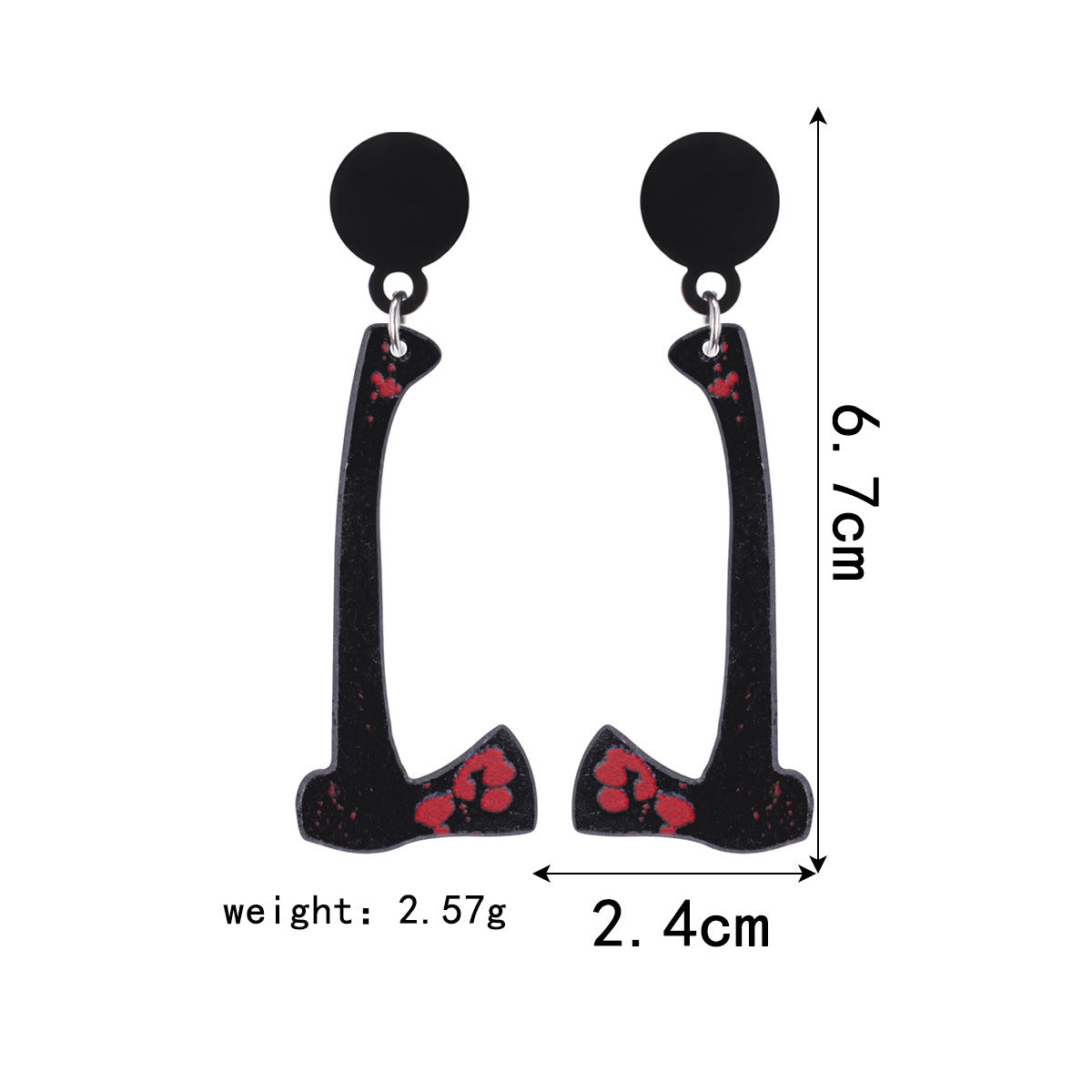 Wholesale  Kitchen Knife Earrings Acrylic Blood Red Horror Masquerade Jewelry Accessory For Women Boutique Resale Gift