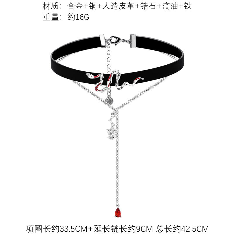 Wholesale Black Butterfly Hip Hop Hottie Personalized Pearl Necklace