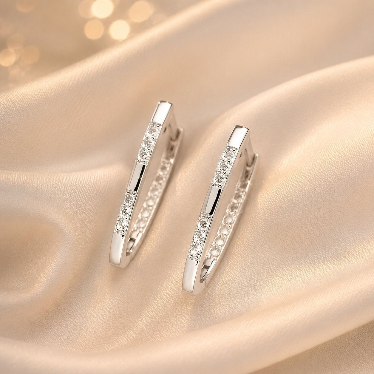 Wholesale Trendy Geometric Shape Champagne Earrings For Women Alloy Electroplated Jewelry Accessory Nice For Party Or Everyday Wear