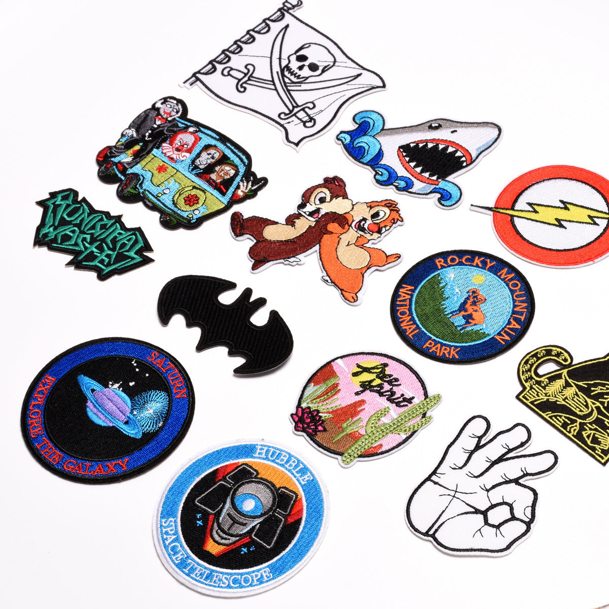Wholesale Stylish Cartoon Embroidered Iron On Twill Patch For Clothing And Bags DIY Decorative Accent