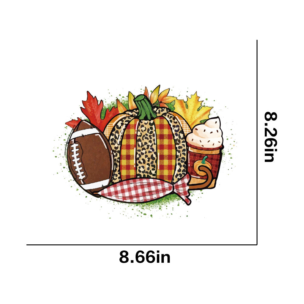 Wholesale 10pcs/pack DIY Printing Pattern Thermal Transfer White Ink Stamping Stickers in stock