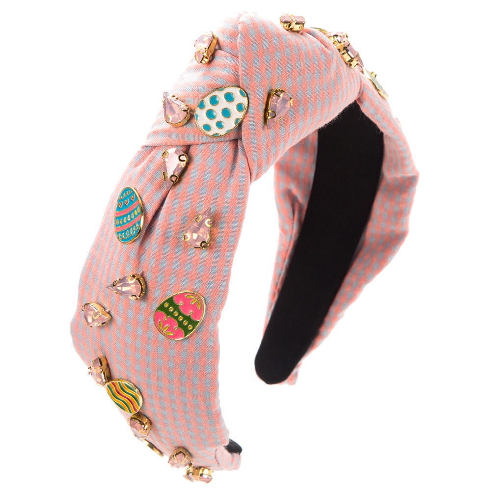 Wholesale Easter Fabric Hand-sewn Alloy Drip Oil Headband