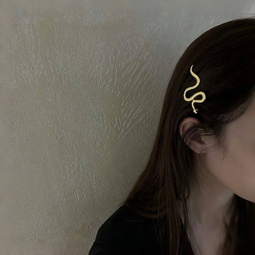 Wholesale Dark retro personality snake hairpin