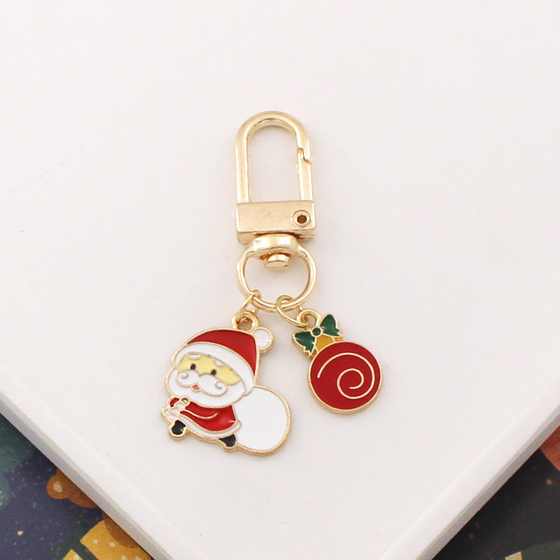 Wholesale Cartoon Christmas Metal Keychain