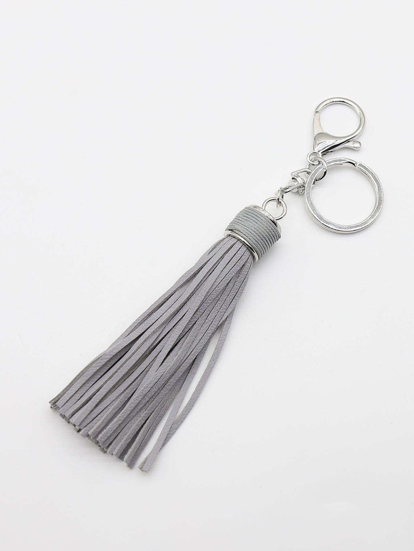 Wholesale Wax line alloy gift leather tassel car key chain  bag