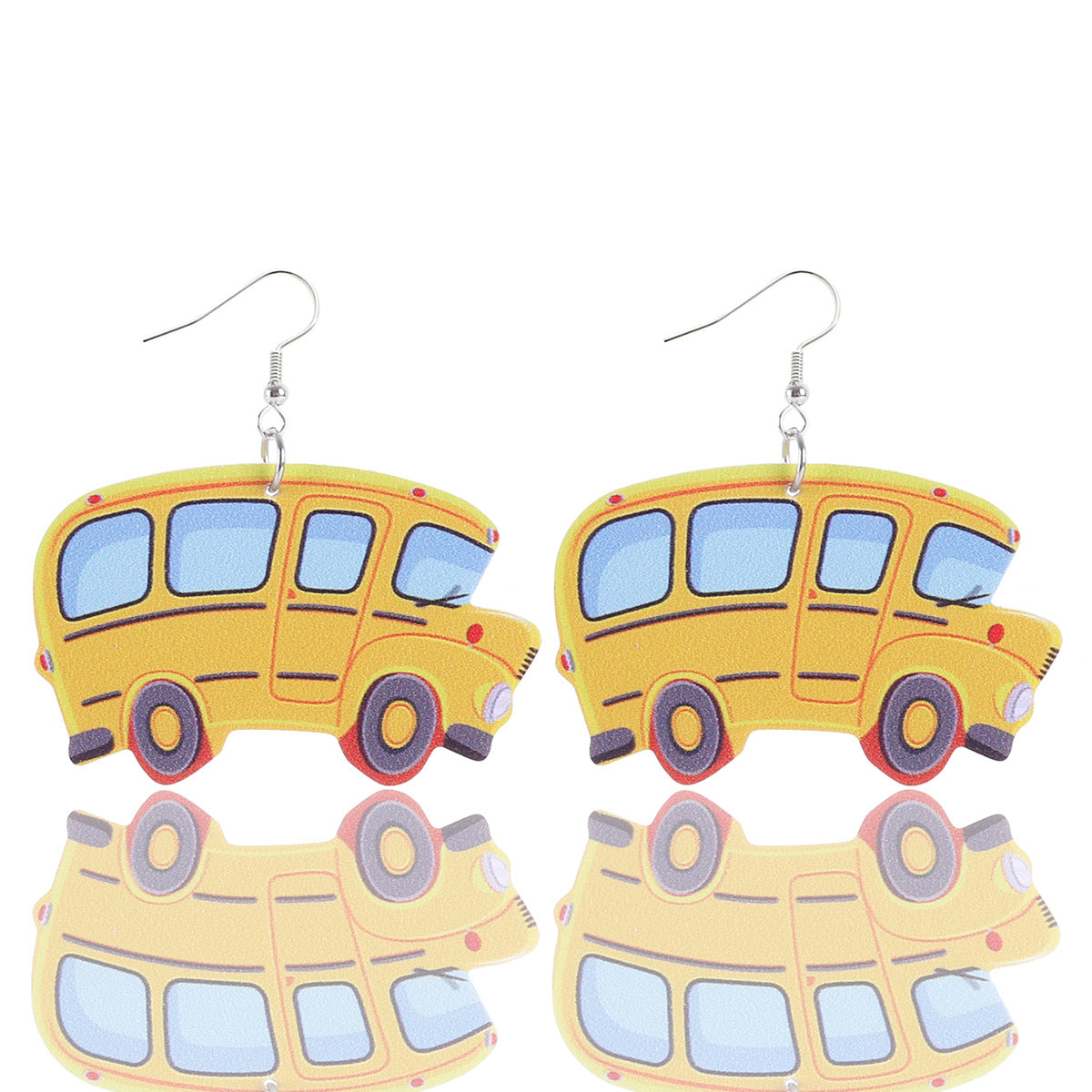 Wholesale Teacher's Day Apple Pencil Water Drop Leather Earrings