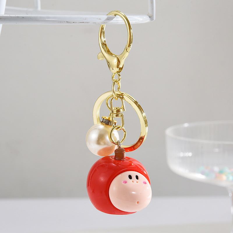 Wholesale Resin Big Face Fruit Keychain