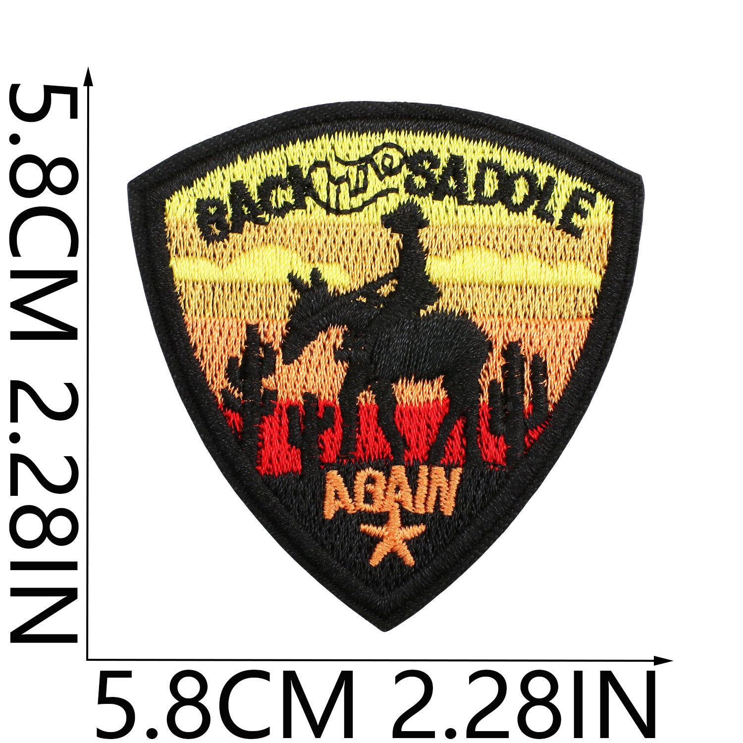 Wholesale Western Cowboy Horse Embroidery Patch Decorative Embroidered Applique For Clothing Resale