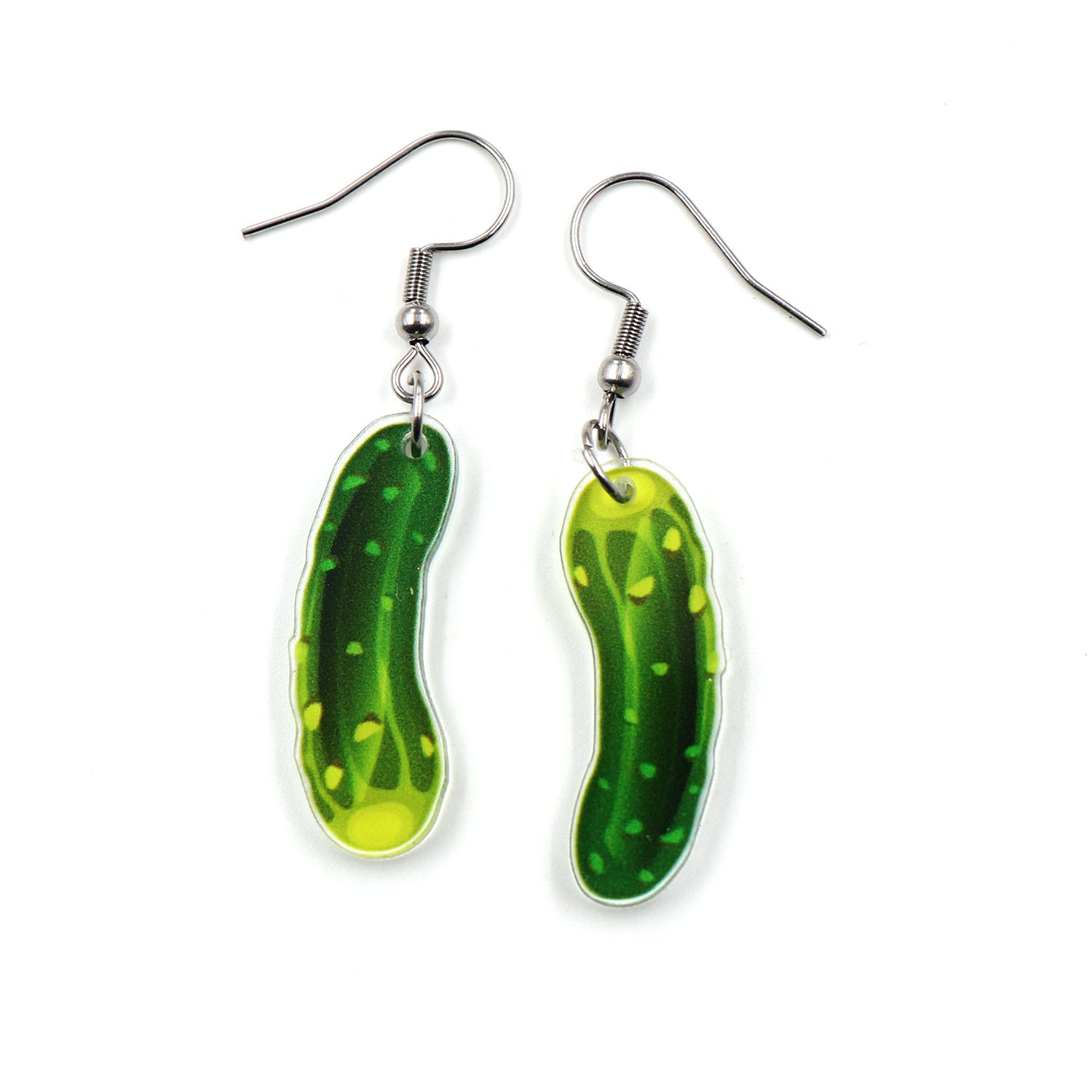 Wholesale Acrylic Cute Vegetable Cucumber Pickled Cucumber Earrings