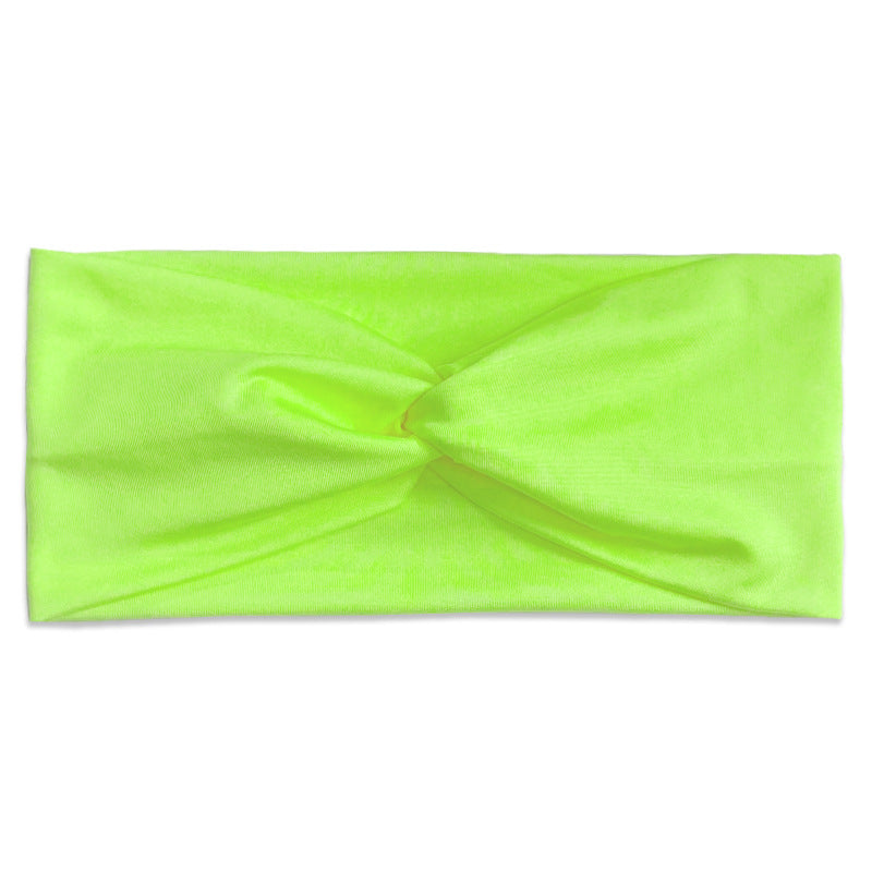 Wholesale Women's Solid Color Cross Hair Band Elastic Wide-brimmed Hair Band Exercise Running Sweat-absorbent Headband