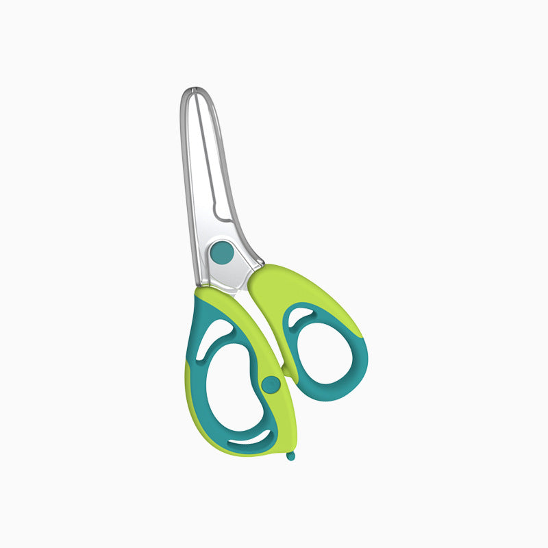 Wholesale Stainless Steel Food Supplementary Scissors Maternal and Baby Supplies