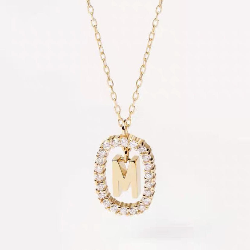 Wholesale Twenty Six Alphabet Pendants Copper Necklaces