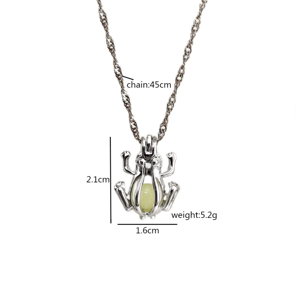 Wholesale Halloween Little Frog Luminous Necklace