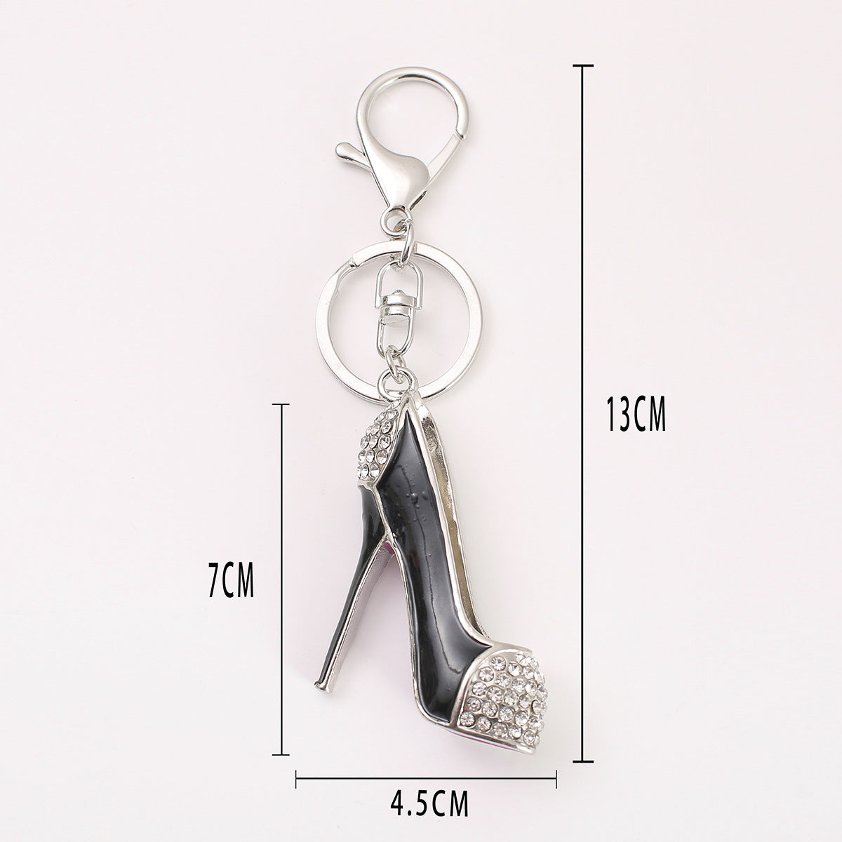 Wholesale Diamond Inlaid High Heels Zinc Alloy Keychains