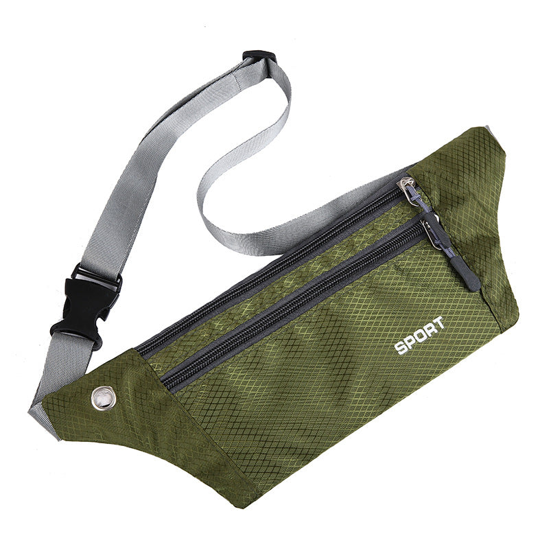 Wholesale Outdoor sports waist bag men's running mobile phone bag fitness close-fitting waist bag nylon waterproof fashion waist bag