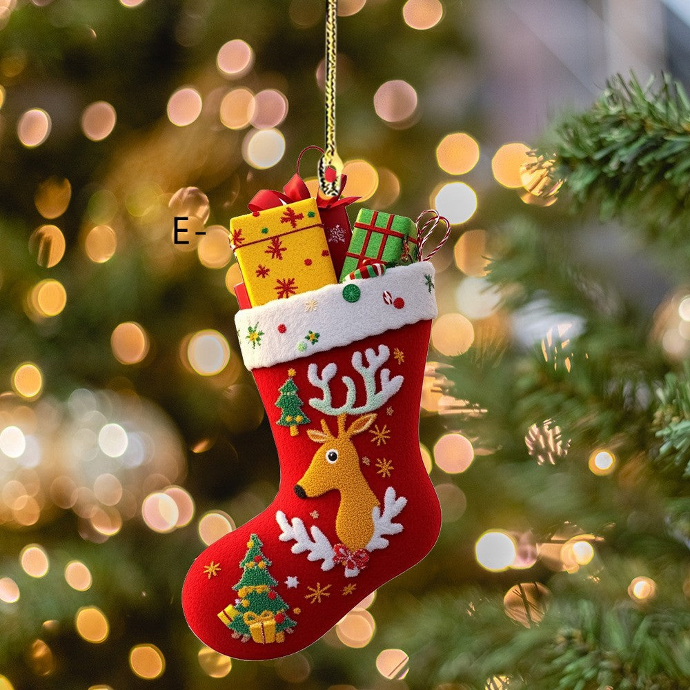 Wholesale Christmas Stocking Series Acrylic Ornaments