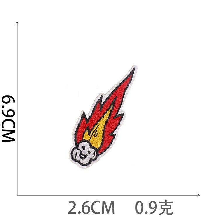 Wholesale Polyester Iron On Astronaut Embroidery Patches Space Rocket Planet Decorative Badges For Clothing Everyday Use