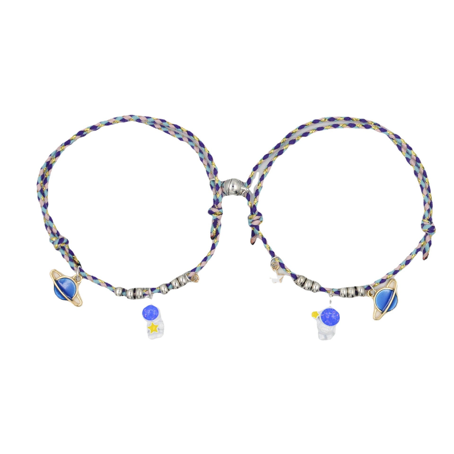 Wholesale  Astronaut Bright Starry Sky Hand Removable Star Alloy Couple Bracelet