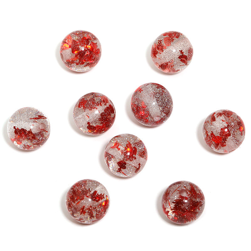 Wholesale 200pcs A variety of colorful sequins resin fine flash through hole beads