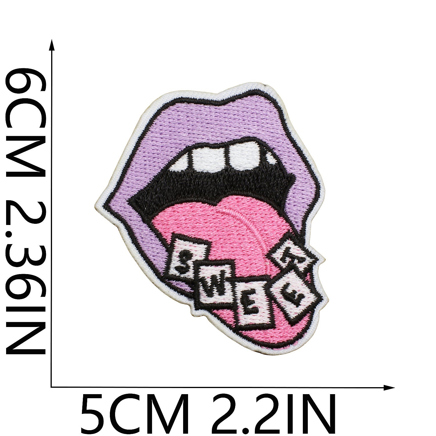 Wholesale Stylish Purple Eye Embroidery Patch Design Iron On Applique For Clothing DIY Fashion Accessory Gift