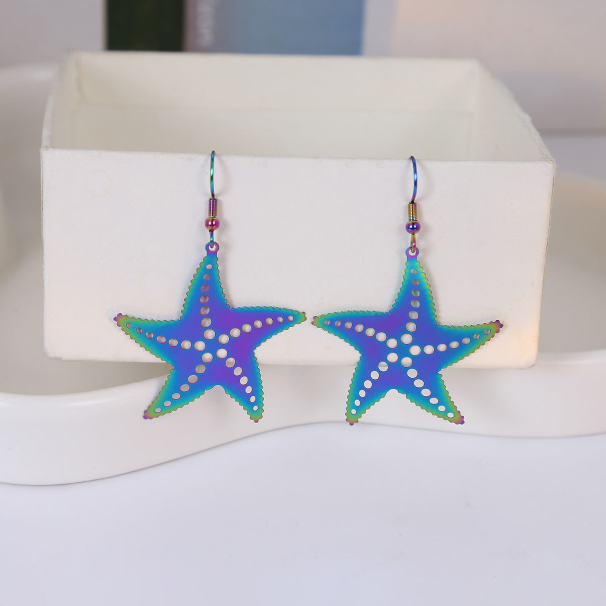 Wholesale Colorful Ocean Series Niche Colorful Shell Jellyfish Earrings