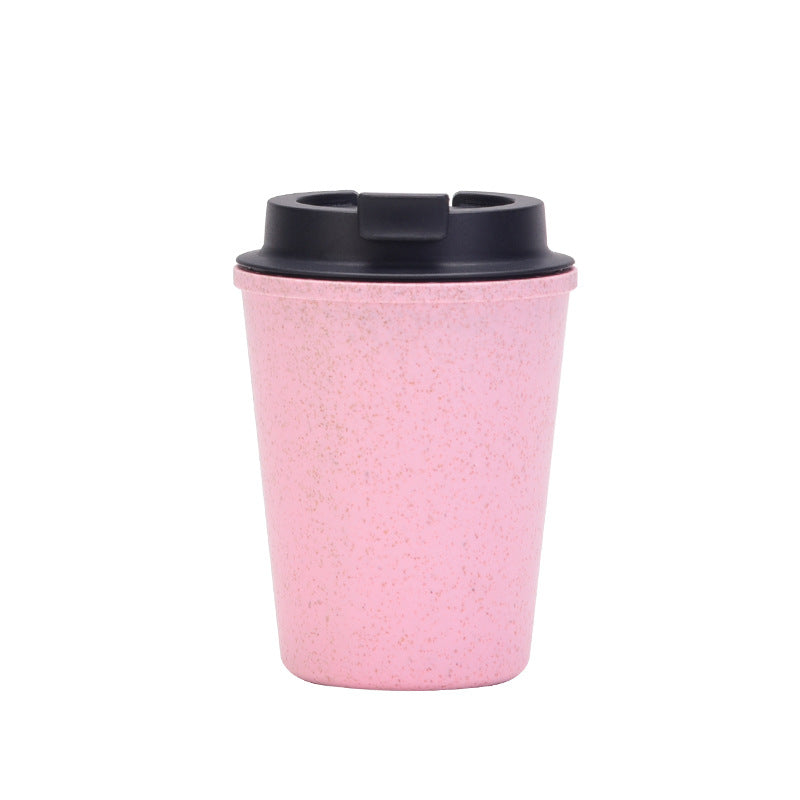 Wholesale Double Layer Water Cup Portable Mini Wheat Straw Coffee Cup