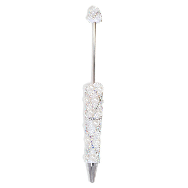 Wholesale 5pcs Heavy Industry Full Diamond Pearl Chain Beaded Pen DIY