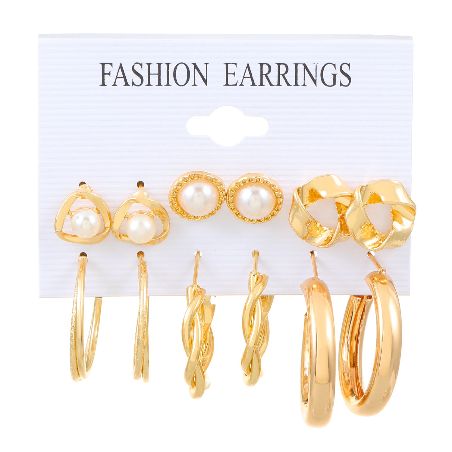Wholesale Butterfly Pearl Alloy Earrings Set Combination