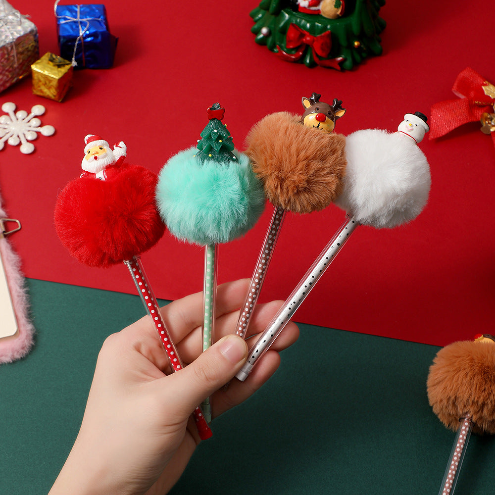 Wholesale Christmas Series Plush Ballpoint Pen