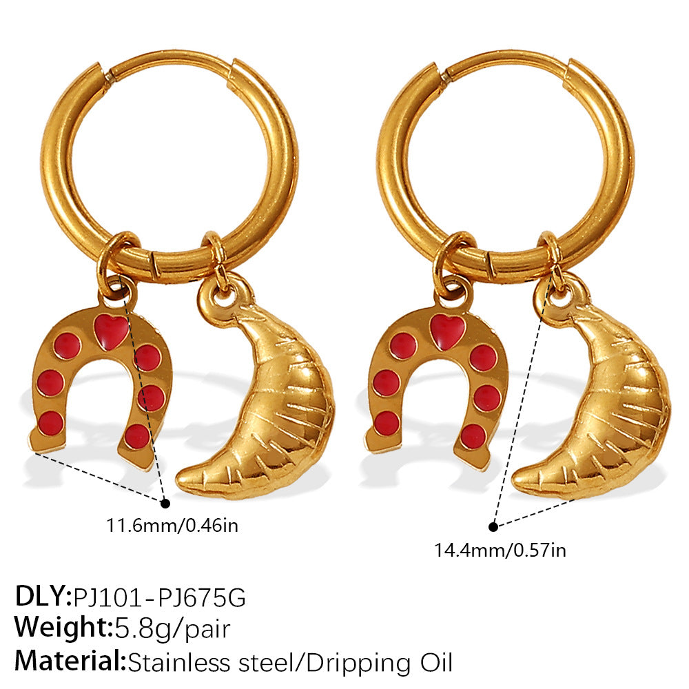 Wholesale Christmas series gingerbread  earrings