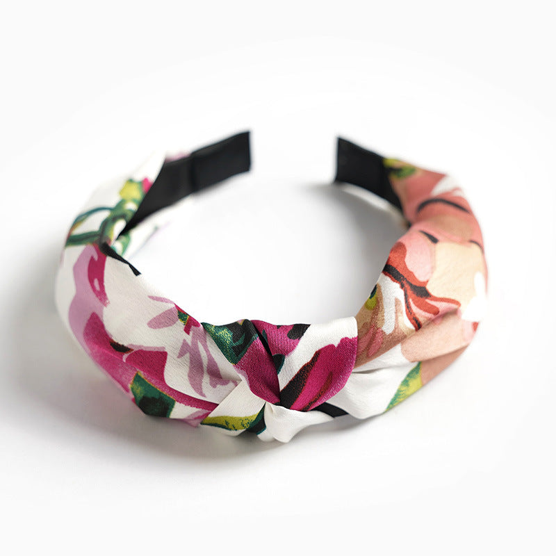 Wholesale Fabric Wide Edge Red Green Simple Hair Hoops