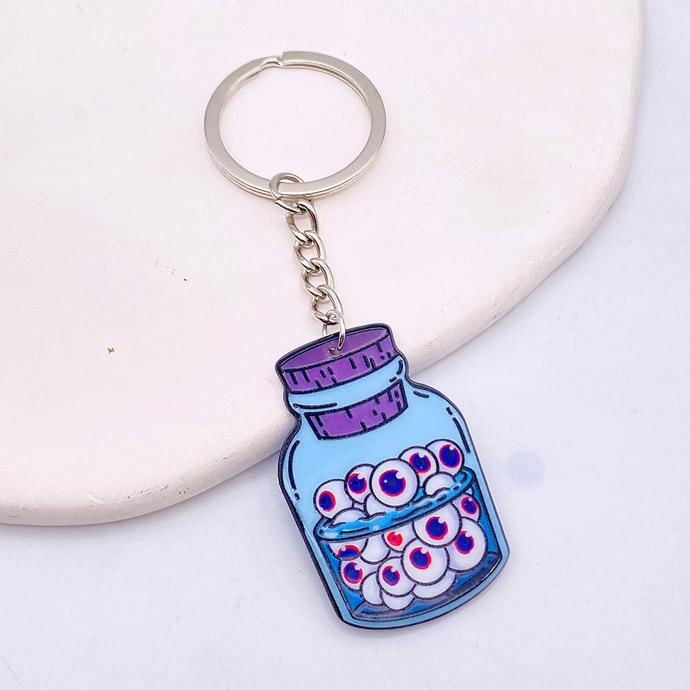 Wholesale Bottle Skate Pendant Acrylic Keychains