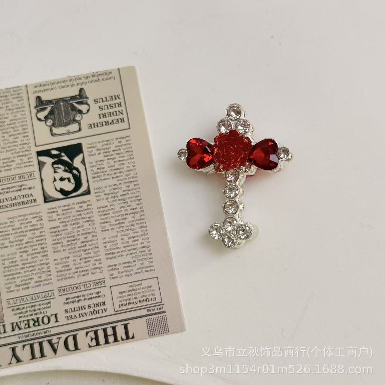 Wholesale DIY jewelry cross series designed with straight-hole beads
