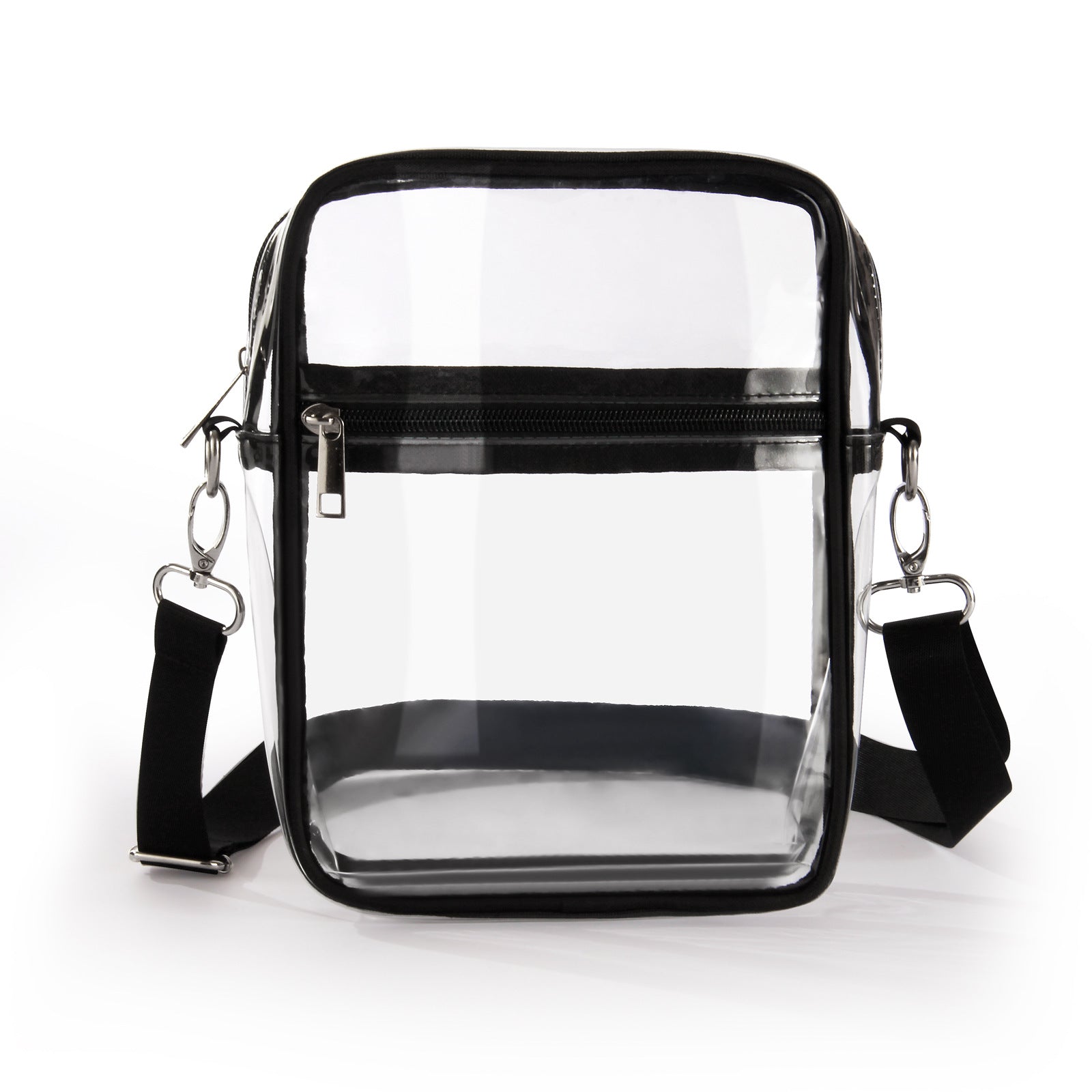 Wholesale Transparent PVC Zippered Adjustable Crossbody Bag