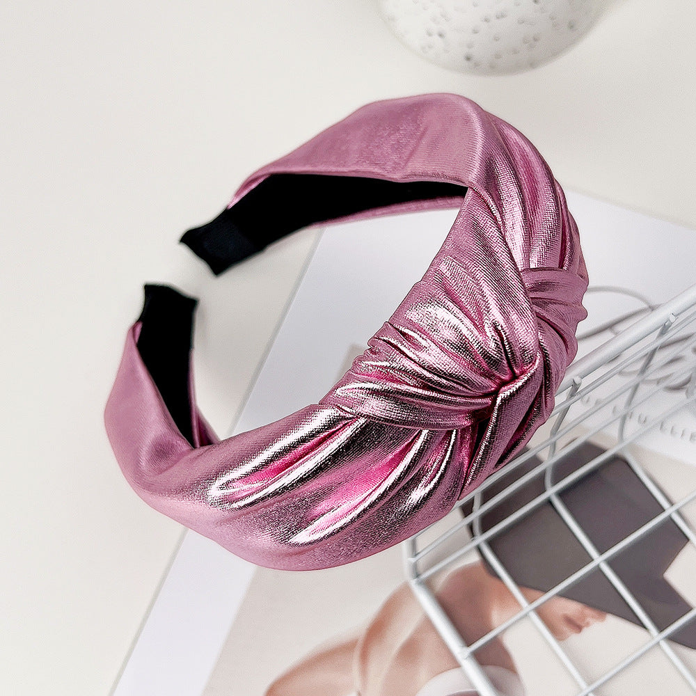 Diadema al por mayor de láser PU ancho