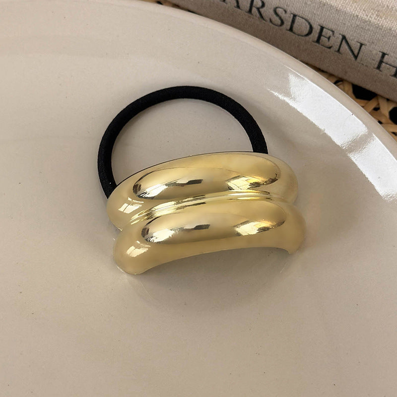 Wholesale geometric metal elastic all-match design retro temperament hair rope