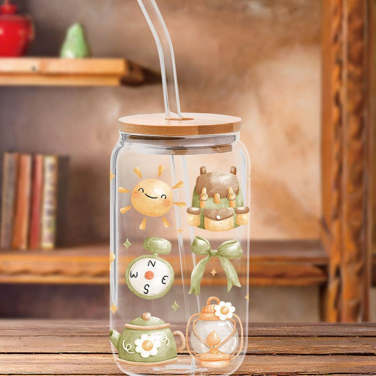 Wholesale Cross Flower Tree Daily Series 16oz Cup UV DTF Wraps