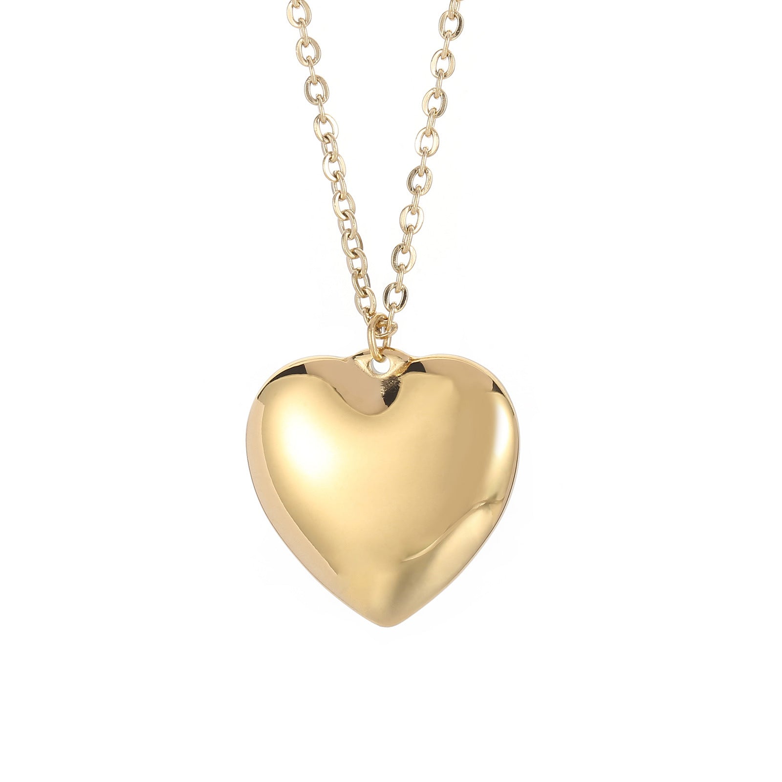 Wholesale Heart Shape Necklace Earrings Jewelry Gold Plated Set