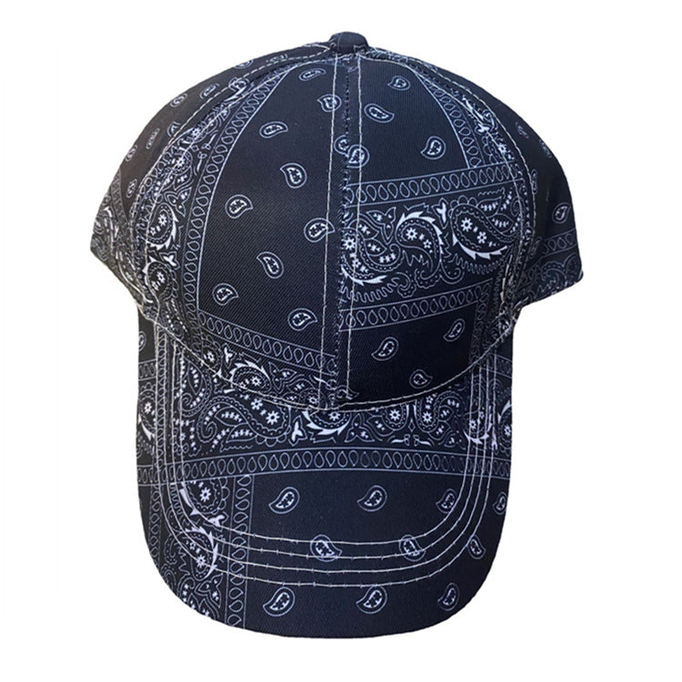Wholesale Cashew Flower Printed Cotton Baseball Caps